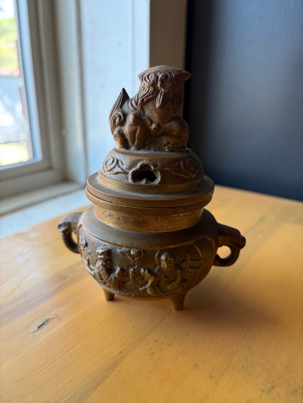 Occupied Japan marked Brass statue